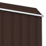Garden Shed Brown Galvanised Steel Medium Garden Shed 46292