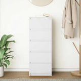 Sideboard with Drawers White 37.5x35x99 cm Engineered Wood 861760