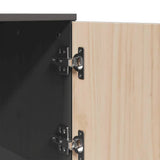 Highboard Grey 67x40x108.5 cm Solid Wood Pine 820174