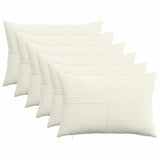 Cushion Cover 6 pcs ALMELO Cream 50 x 75 cm Corduroy 915114