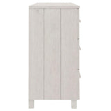 Sideboard "HAMAR" White 113x40x80 cm Solid Wood Pine 340449