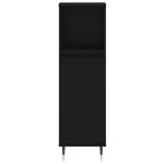 ZNTS 3 Piece Bathroom Furniture Set Black Engineered Wood 3190214