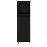 ZNTS 3 Piece Bathroom Furniture Set Black Engineered Wood 3190214