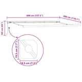 Retractable Awning Anthracite and White 4x3 m Fabric&Aluminium 3216125