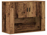 Wall Cabinet with Door Old Wood 80 x 33 x 80 cm Engineered Wood 862114