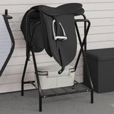 Saddle Rack Foldable Freestanding Black Iron 172441