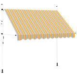 43228 Manual Retractable Awning 300 cm Yellow and Blue Stripes