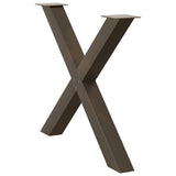 Dining Table Legs X-Shaped 2 pcs Natural Steel 90x cm Steel 4012987