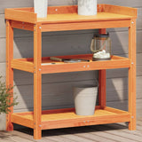 Potting Table with Shelves Brown 82.5x45x86.5 cm Solid Wood Pine 844638