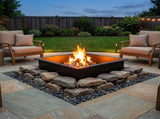 Fire Pit Ring Black 100 x 100 x 25 cm Steel 8012632