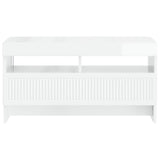 LED TV Cabinet High Gloss White Engineered Wood 896119