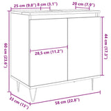 Bathroom Cabinet Concrete Grey 58x33x60 cm Engineered Wood 857216