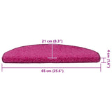 Stair Mats 30 pcs 65x21x4 cm Pink Half Round Large 3365822