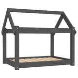 Dog Bed Grey 81x60x70 cm Solid Wood Pine 822209