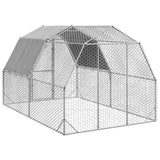 Chicken Run with Roof 2.5x4x2.25 m Galvanised Steel 3328526