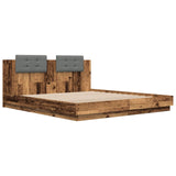 Bed Frame with Headboard Old Wood 180 x 200 cm Engineered Wood 3416334