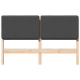 Upholstered Headboard with Headboard Brown and Dark Grey 140 cm 880069