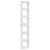 Room Divider 4 Panels White Solid Wood Paulownia 358691