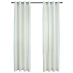 Blackout Curtains with Rings 2 pcs Velvet Cream 140x245 cm 134514