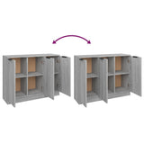 Sideboard Grey Sonoma 90.5x30x70 cm Engineered Wood 817025