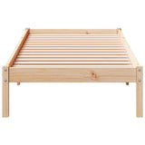 Extra Long Bed Frame without Mattress 90x210 cm Solid Wood Pine 852402
