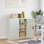 ZNTS Office Cabinet with 2 Doors Grey 90 cm Steel 20114
