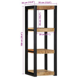 Wall Shelf 35x35x100 cm Solid Rough Wood Mango 4015935