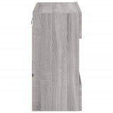 TV Wall Cabinet with LED Lights Grey Sonoma 58.5x30x60.5 cm 837097