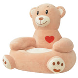 Plush Children's Chair Bear Brown 80161