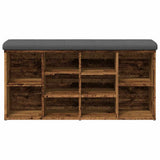 Shoe Bench Old Wood 102x32x50 cm Engineered Wood 857625