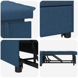 Sofa Bed Blue 194 x 50 x 82 cm Plywood 42008589