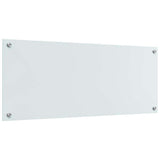 Kitchen Backsplash 2 pcs White 100 x 40 cm Tempered Glass 3415527
