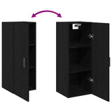 Wall Mounted Cabinet Black Oak 34.5x34x90 cm Engineered Wood 862171