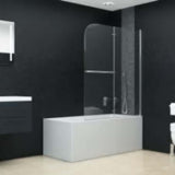 144678 Folding Shower Enclosure 2 Panels ESG 95x140 cm