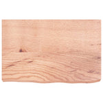 Table Top Light Brown 60x40x cm Treated Solid Wood Oak 3156346