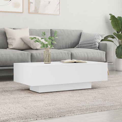 ZNTS Coffee Table White 100x49.5x31 cm Engineered Wood 833889