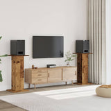 Speaker Stands 2 pcs Old Wood 30x30x95 cm Engineered Wood 852679