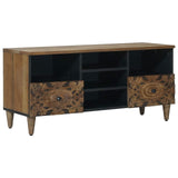 TV Cabinet with Shelf Brown 100 x 33.5 x 46 cm Solid Mango Wood 4018350