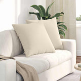 Sofa Pillows 2 pcs Beige 80 x 80 cm Fabric 42014074