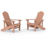 Garden Chair Brown HDPE Standard Durable Adirondack Chair 3095694