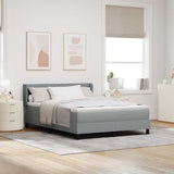 Box Spring Bed with Headboard Light Grey 200 x 140 cm Fabric 3341041
