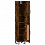 Highboard Smoked Oak 34.5x34x180 cm Engineered Wood 3199134