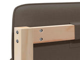 Upholstered Headboard Brown and Taupe 135 cm Solid Pine Wood 880131
