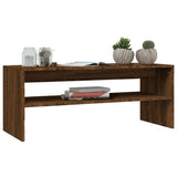 ZNTS Coffee Table Brown Oak 100x40x40 cm Engineered Wood 815257