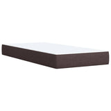 Box Spring Bed with Mattress Dark Brown 90x200 cm Fabric 3285348