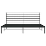 Metal Bed Frame without Mattress with Headboard Black 180x200cm 352323