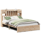 Bookcase Bed without Mattress 140x200cm Solid Wood Pine 3322419