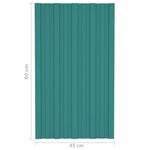 Roof Panels 36 pcs Galvanised Steel Green 80x45 cm 317200