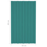 Roof Panels 36 pcs Galvanised Steel Green 80x45 cm 317200