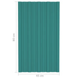Roof Panels 36 pcs Galvanised Steel Green 80x45 cm 317200